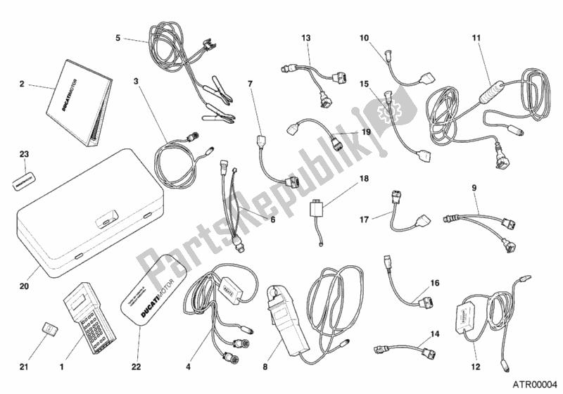 All parts for the Check Intrument Mathesis of the Ducati Superbike 996 SPS III 2000